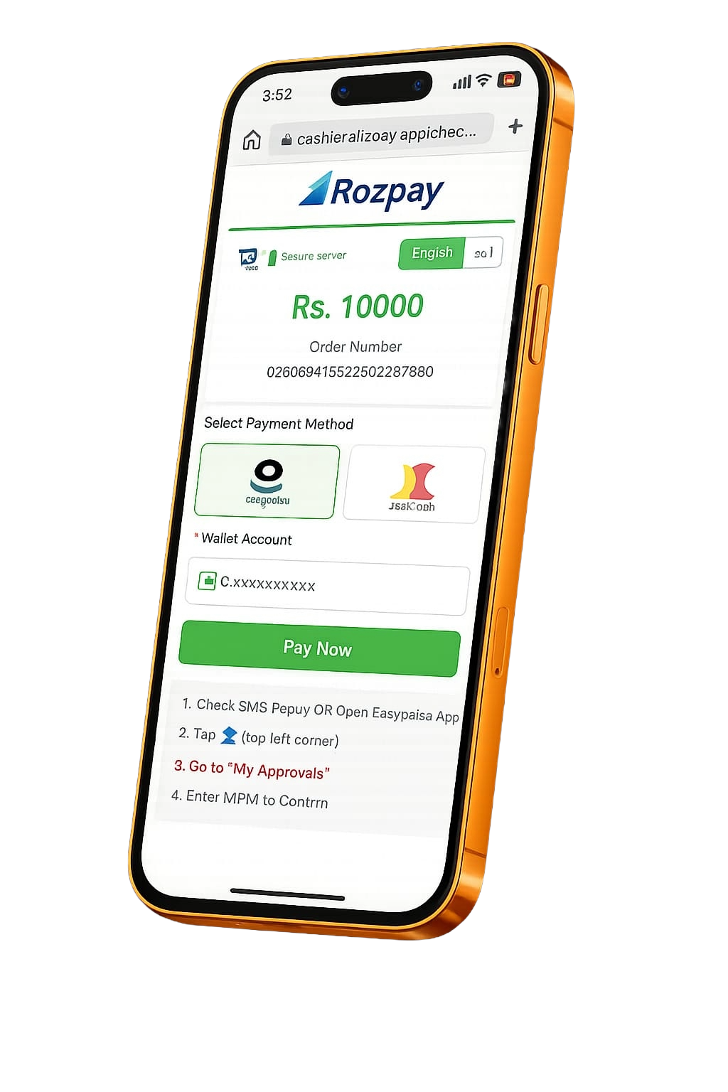 RozPay Mobile View